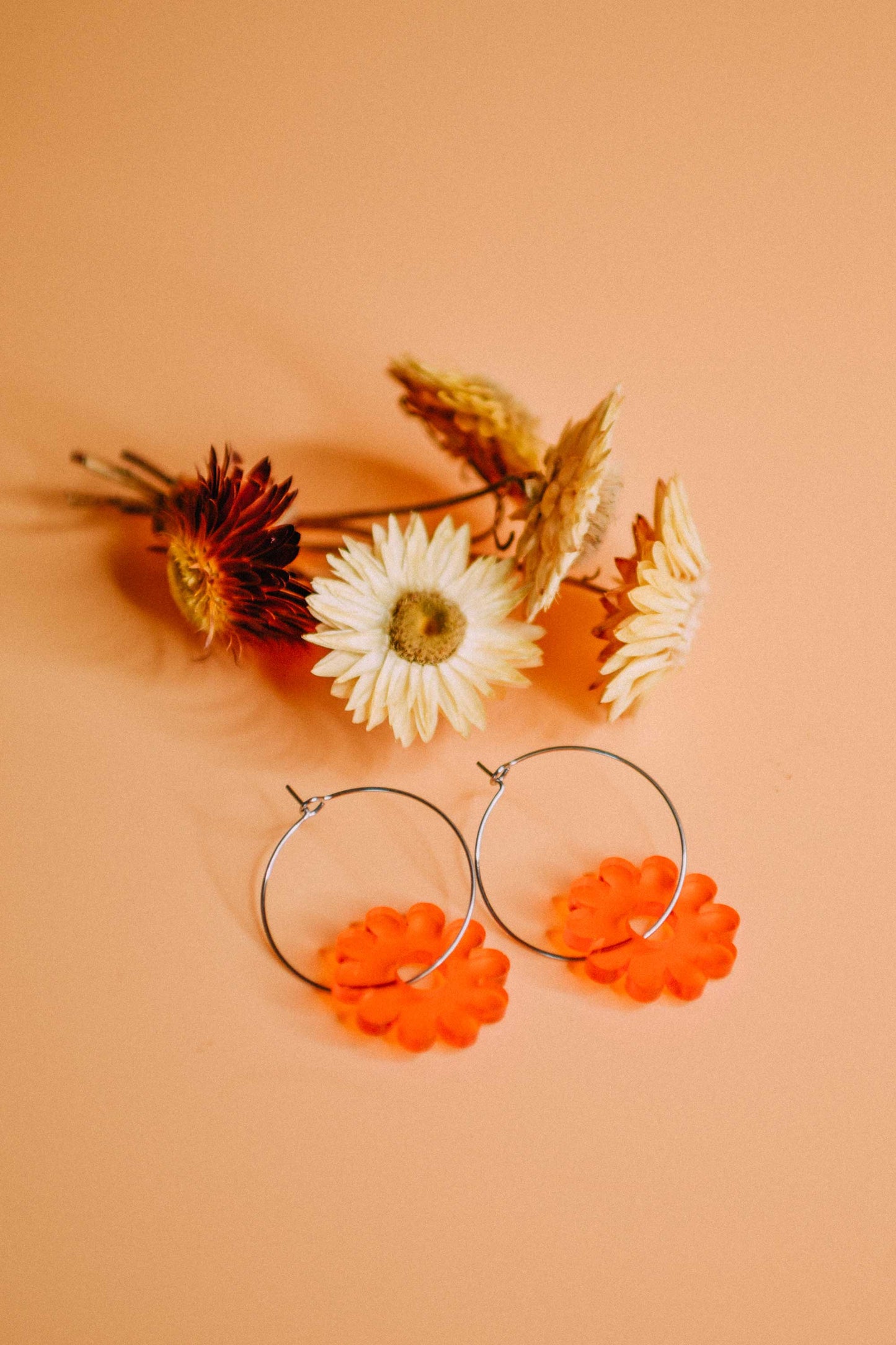 Flower Power Hoop Earrings