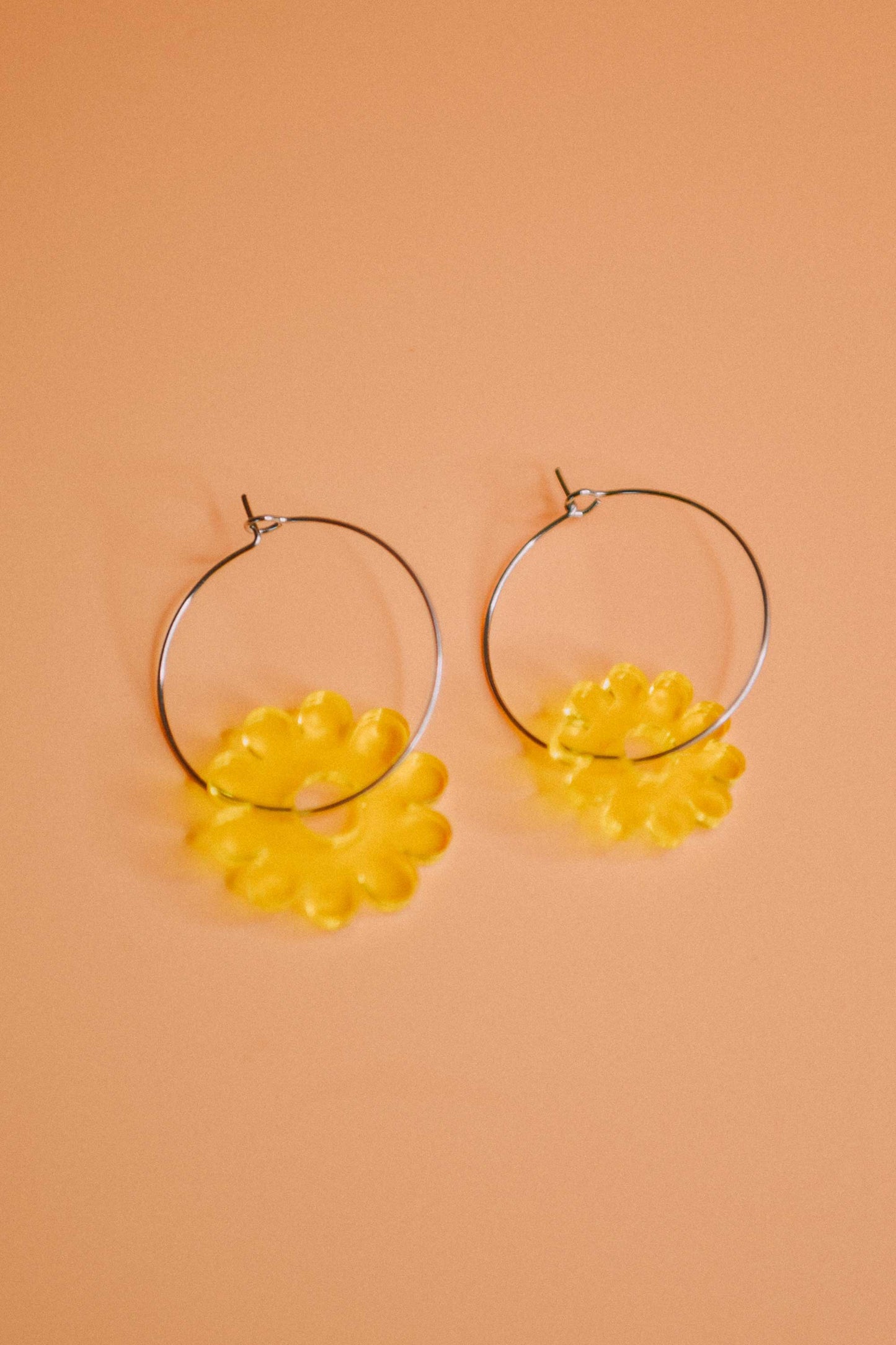 Flower Power Hoop Earrings